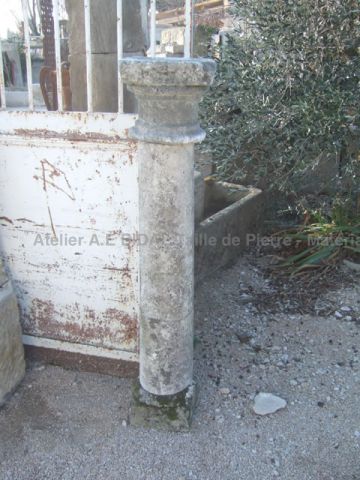 Antique finely molded stone column ** SOLD