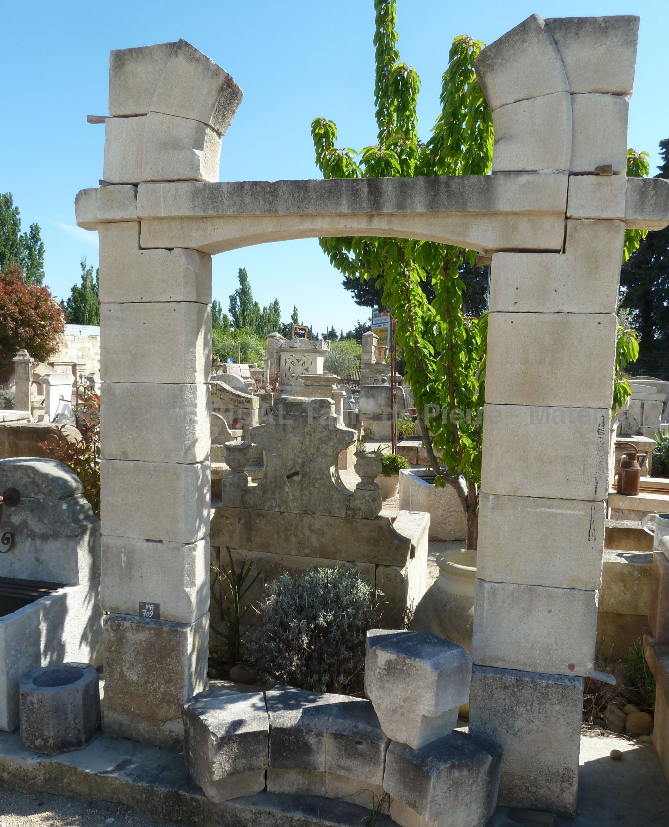Door frame made of natural bonded stone.