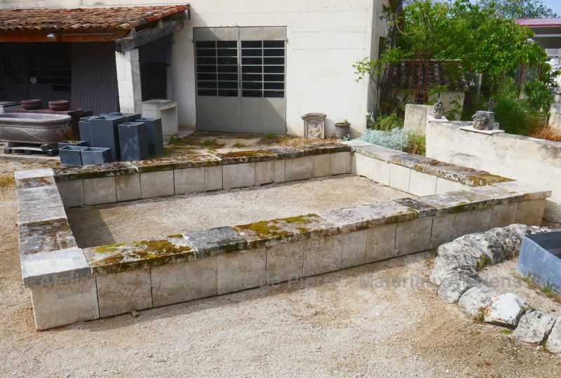Large ancient stone basin : a 6x4m stone pond by The Antique Materials in Provence Alain BIDAL