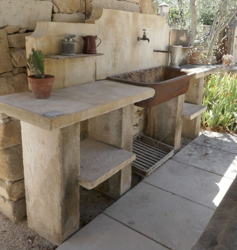 Summer kitchen by Alain Bidal Antique Materials in Provence