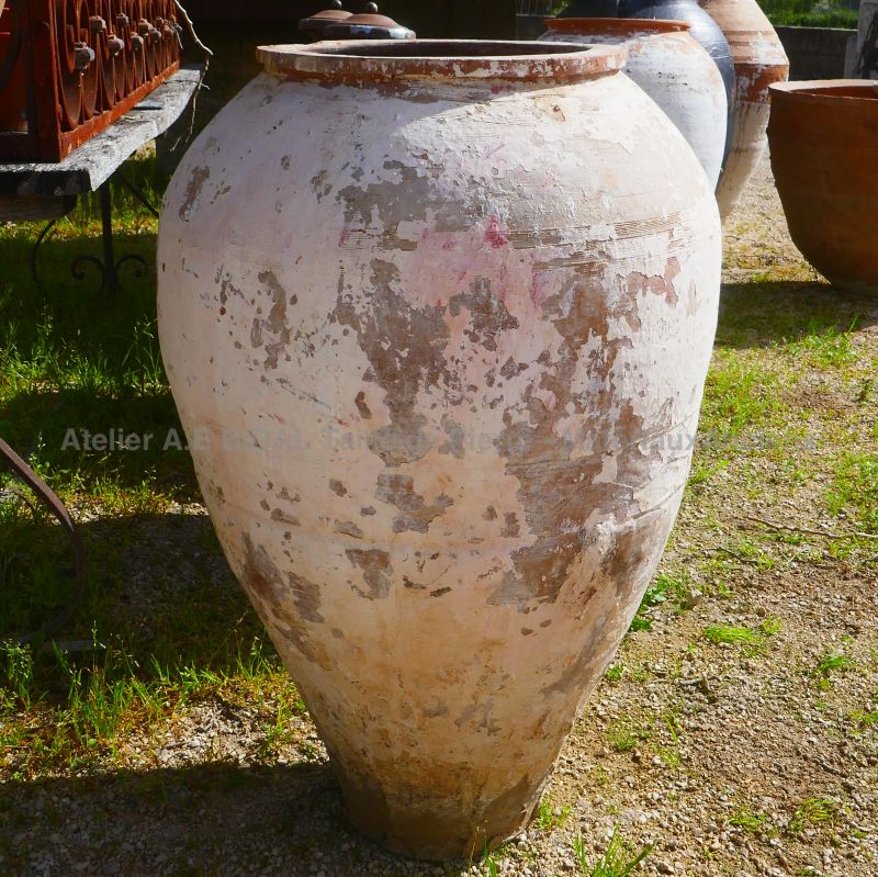 Vases - Ancien - Petit vase en terre cuite émaillée 3 anses Années 50