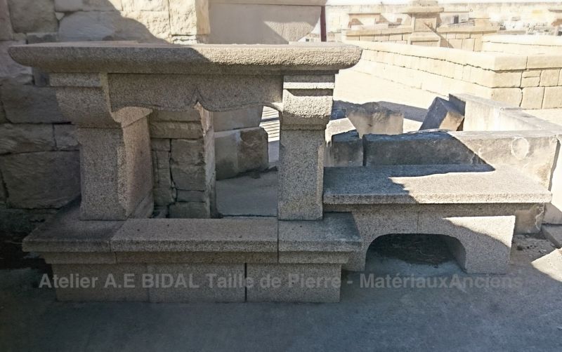 Beautiful old terrace fireplace / barbecue or summer kitchen - 19th century fireplace.