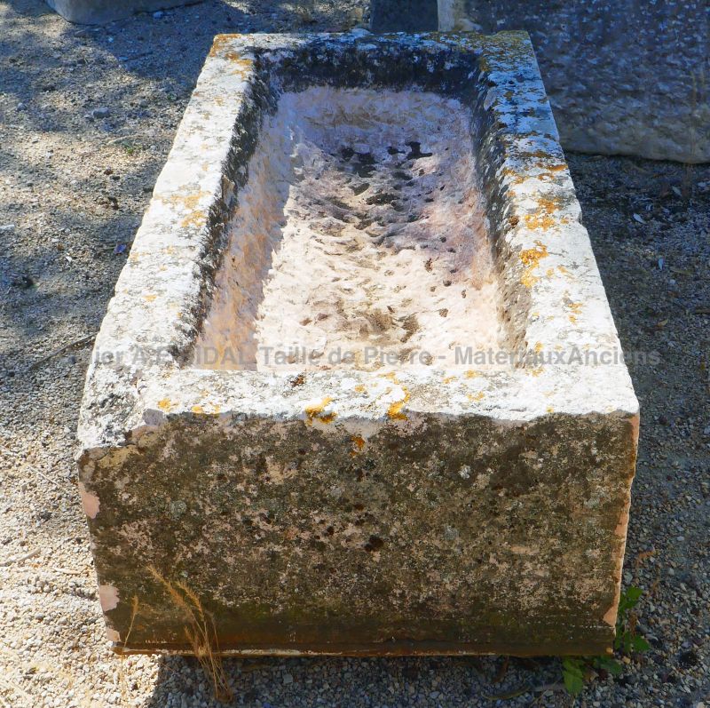 Large old stone trough for sale in Provence at Alain BIDAL Antique Materials