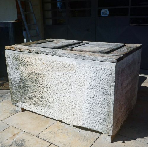 Antique massive stone trough for sale at Alain Bidal Antique Materials Provence