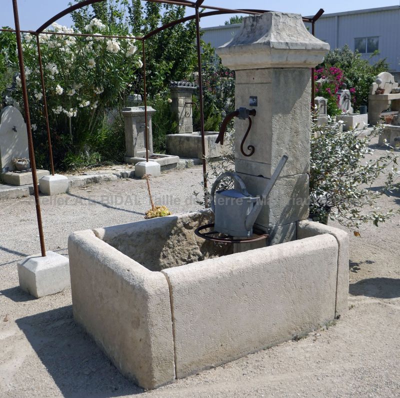 Small fountain for outdoors use | Stone wall fountain for terrace or small garden.