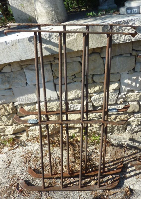 Old grid (sold in pairs) - very decorative wrought iron window grid.