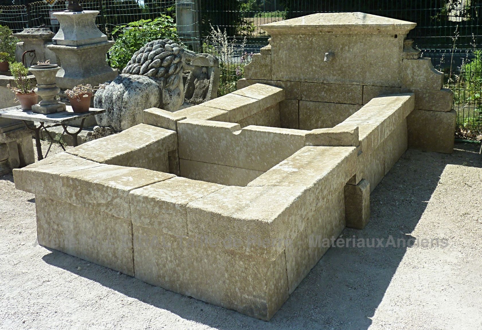 Superb ancient Provencal village wash-house in stone - a beautiful restoration by Atelier Bidal.