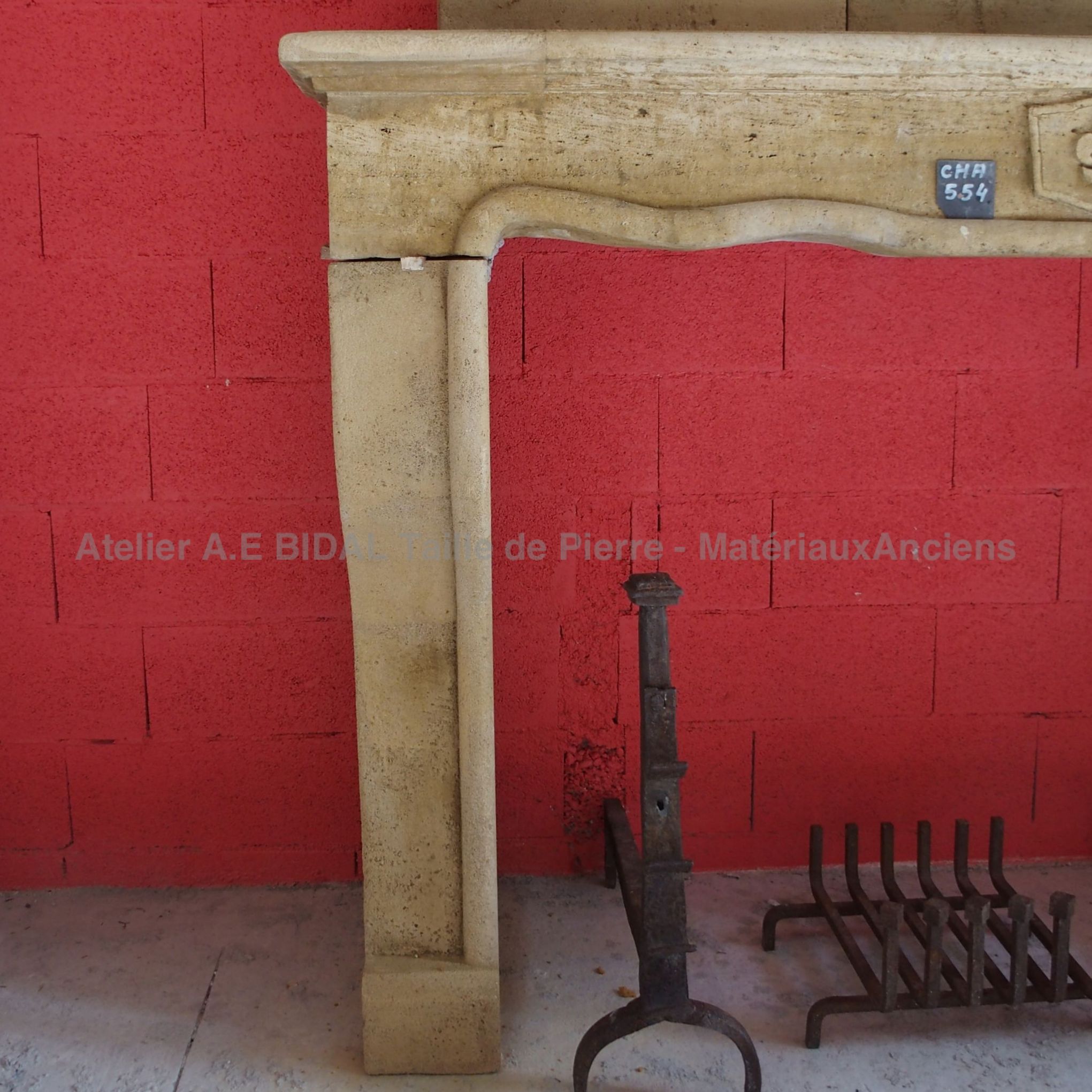 Fireplace original stone - authentic antique fireplace from the 18th century.