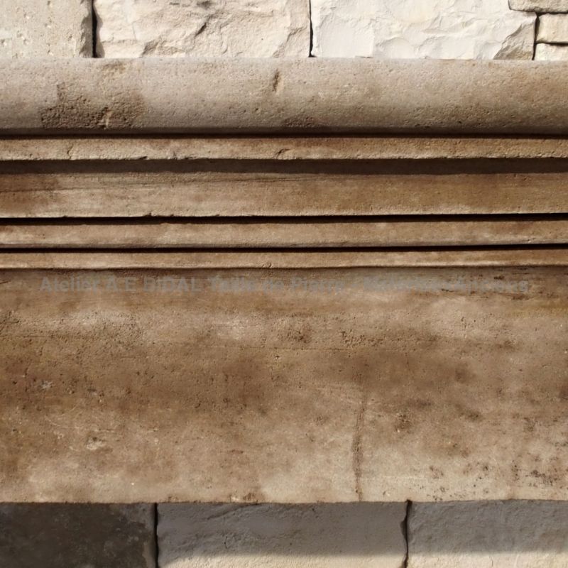 Beautiful old fireplace chimney type Louis XIV ogee.