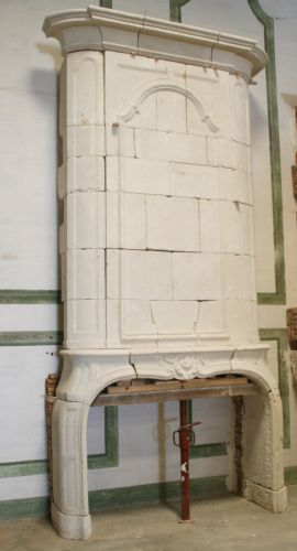 Cheminée ancienne Louis XV avec trumeau