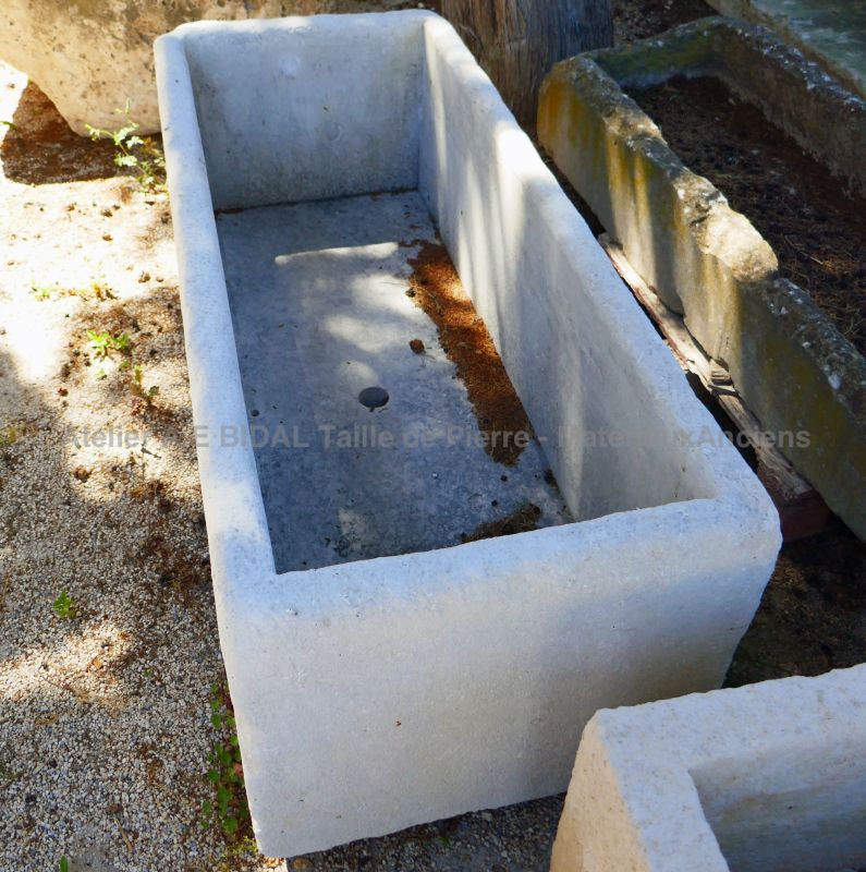 Authentic antique stone trough from Alain Bidal in Provence.