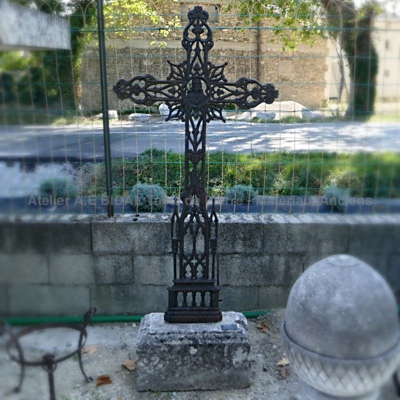 Auguste cross made of wrought iron - an old cross erected as a religious monument.