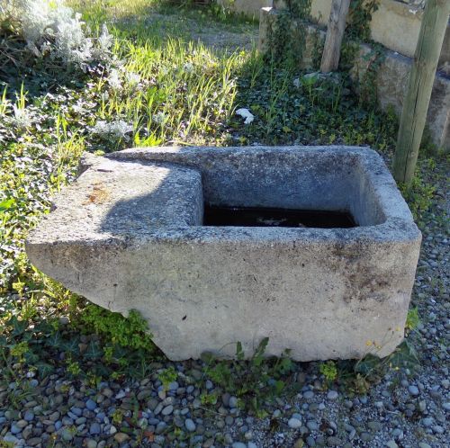 Small antique stone wash-basin