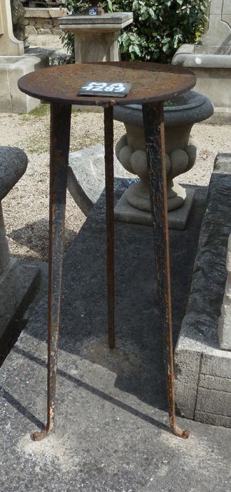 Trépied Ancien 19ème – Bois Et Bronze Doré – Réglable – Fait Main France