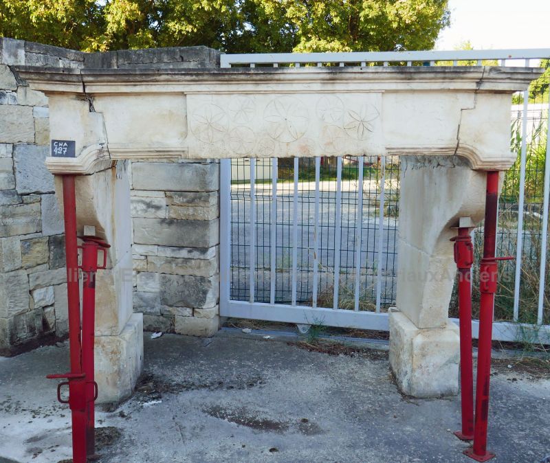 Louis 14 fireplace signed by the craftsman who made it.