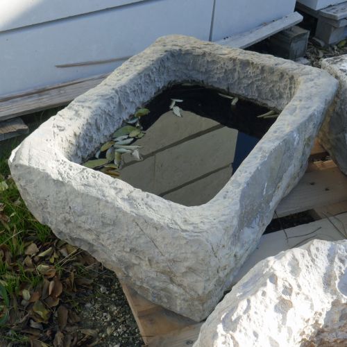 Antique small stone trough : stone planter by the Antique Materials dealer in Provence Alain BIDAL