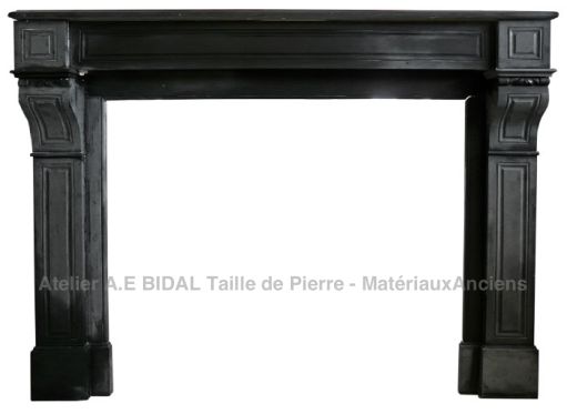 Cheminée ancienne en marbre noir ** VENDUE