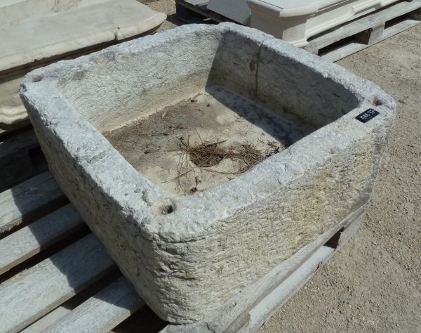 Old stone basin - square stone basin, from old craftmen of the past.