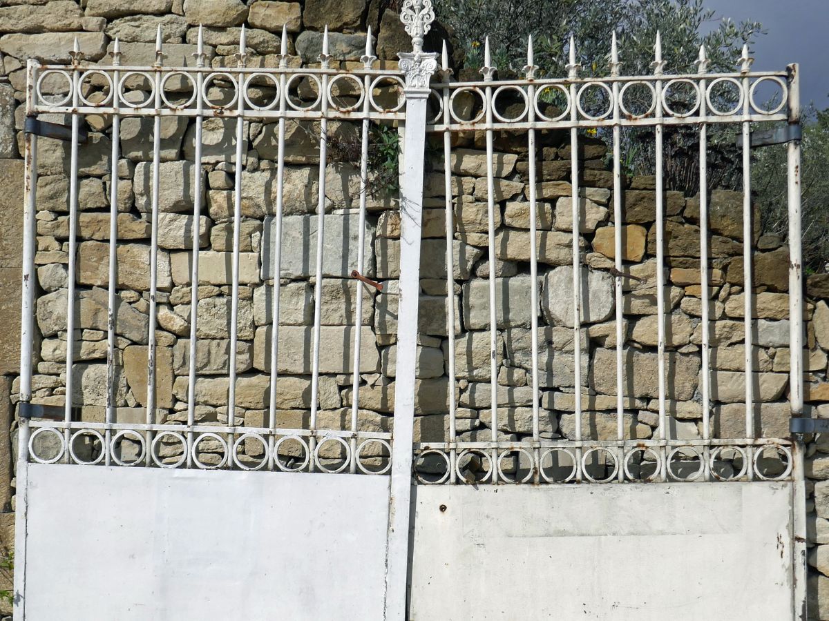 Antique wrought-iron gates