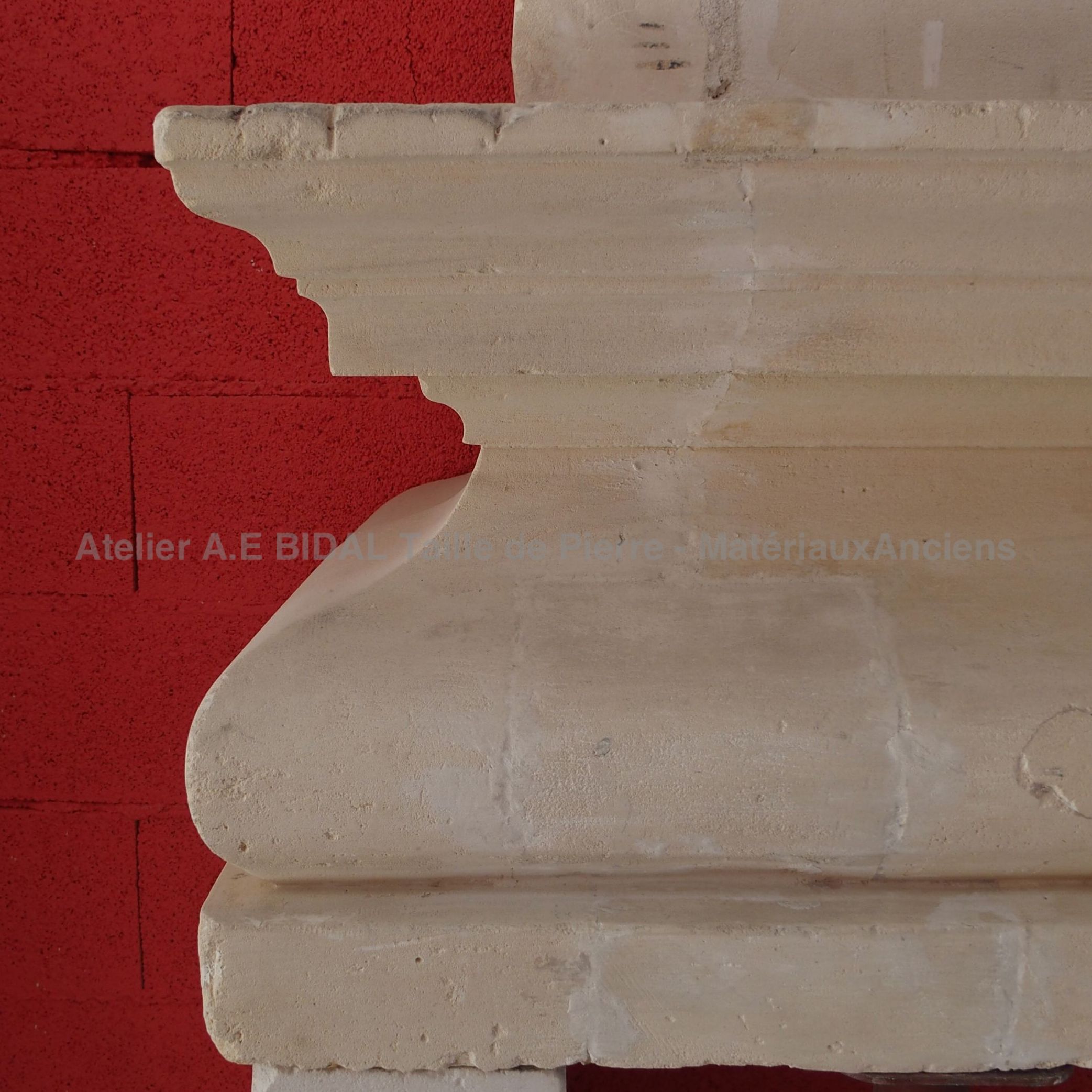 Old fireplace - made during Louis XIII time - a unique stone fireplace for sale.