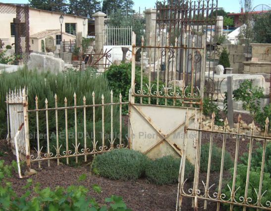 old raillings (x3) and old gate.