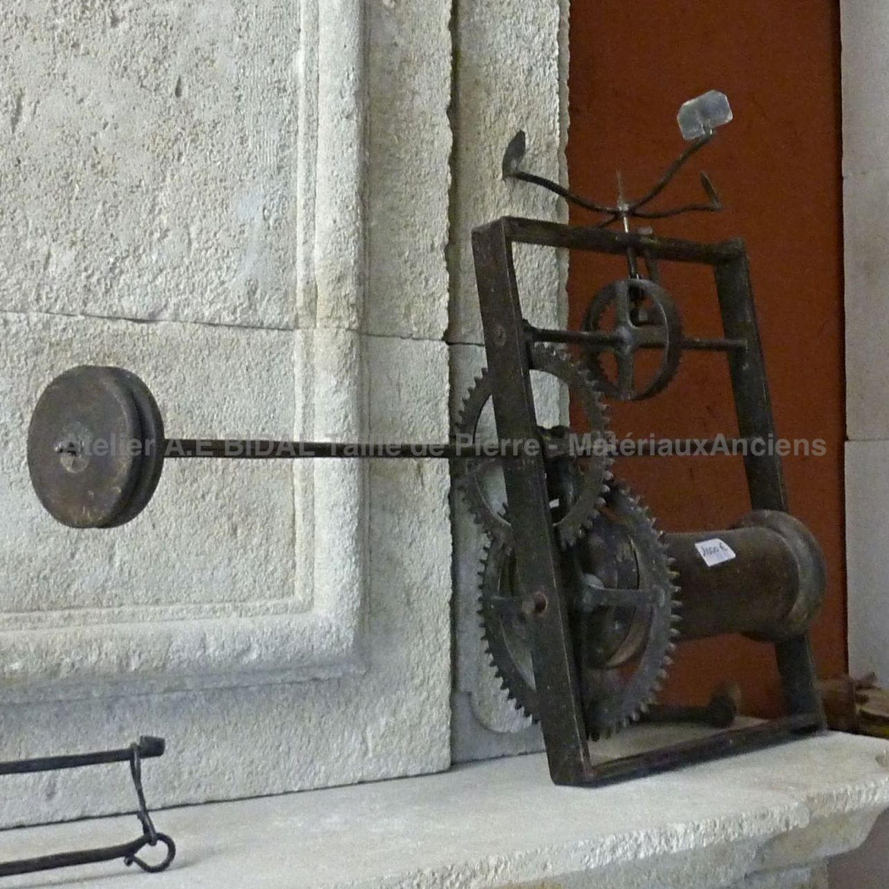 Tournebroche de type tournebroche à contrepoids - rare à la vente.