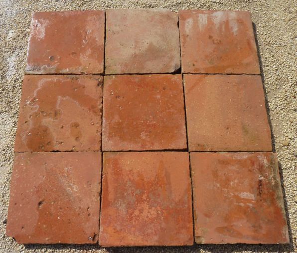 Terracotta floor tiles