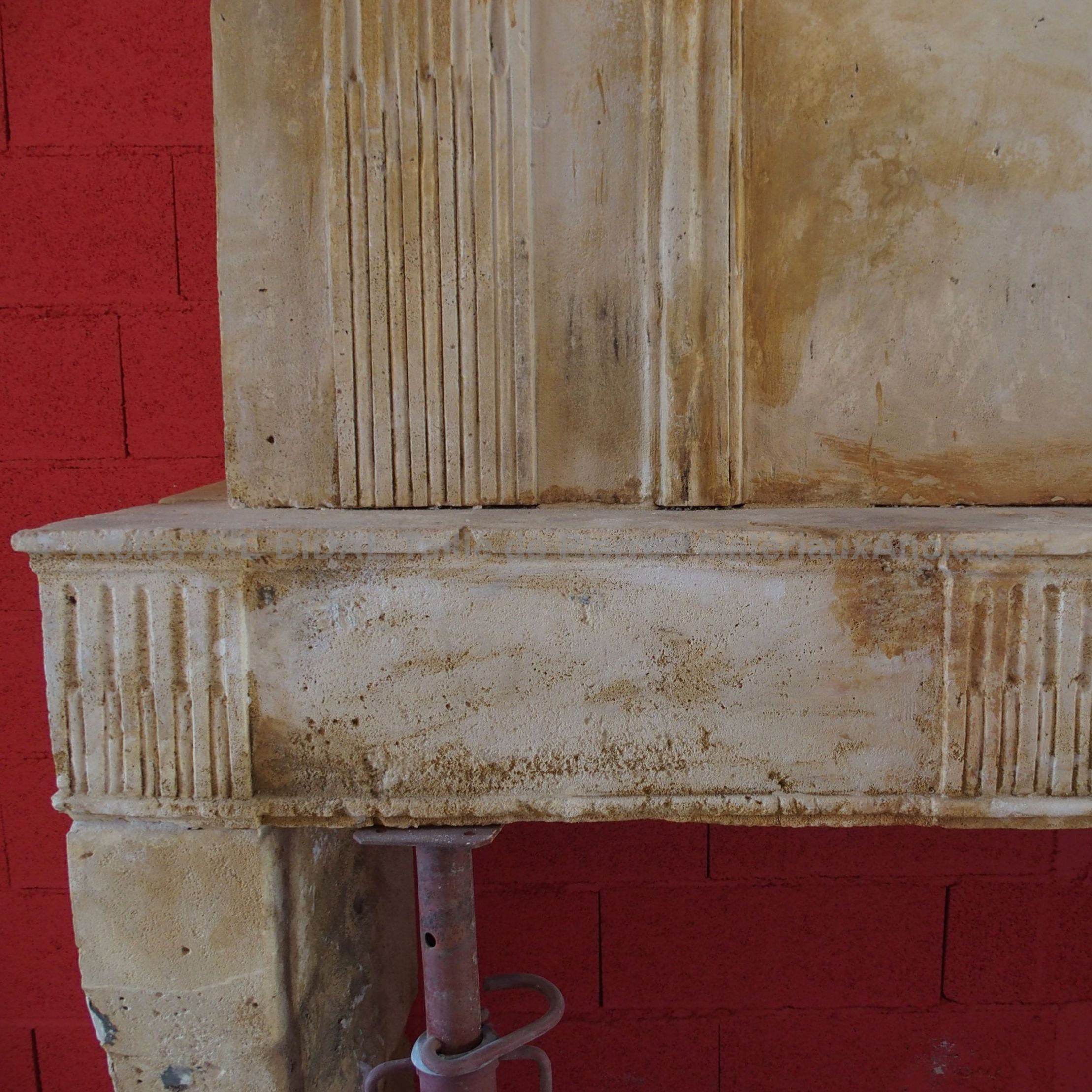 Old stone fireplace - a stone fireplace with the charm of Louis XVI era.