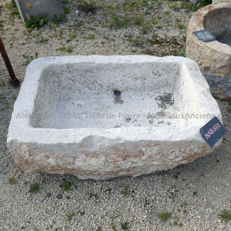 Authentic antique stone trough by Alain BIDAL Antique Materials in Provence