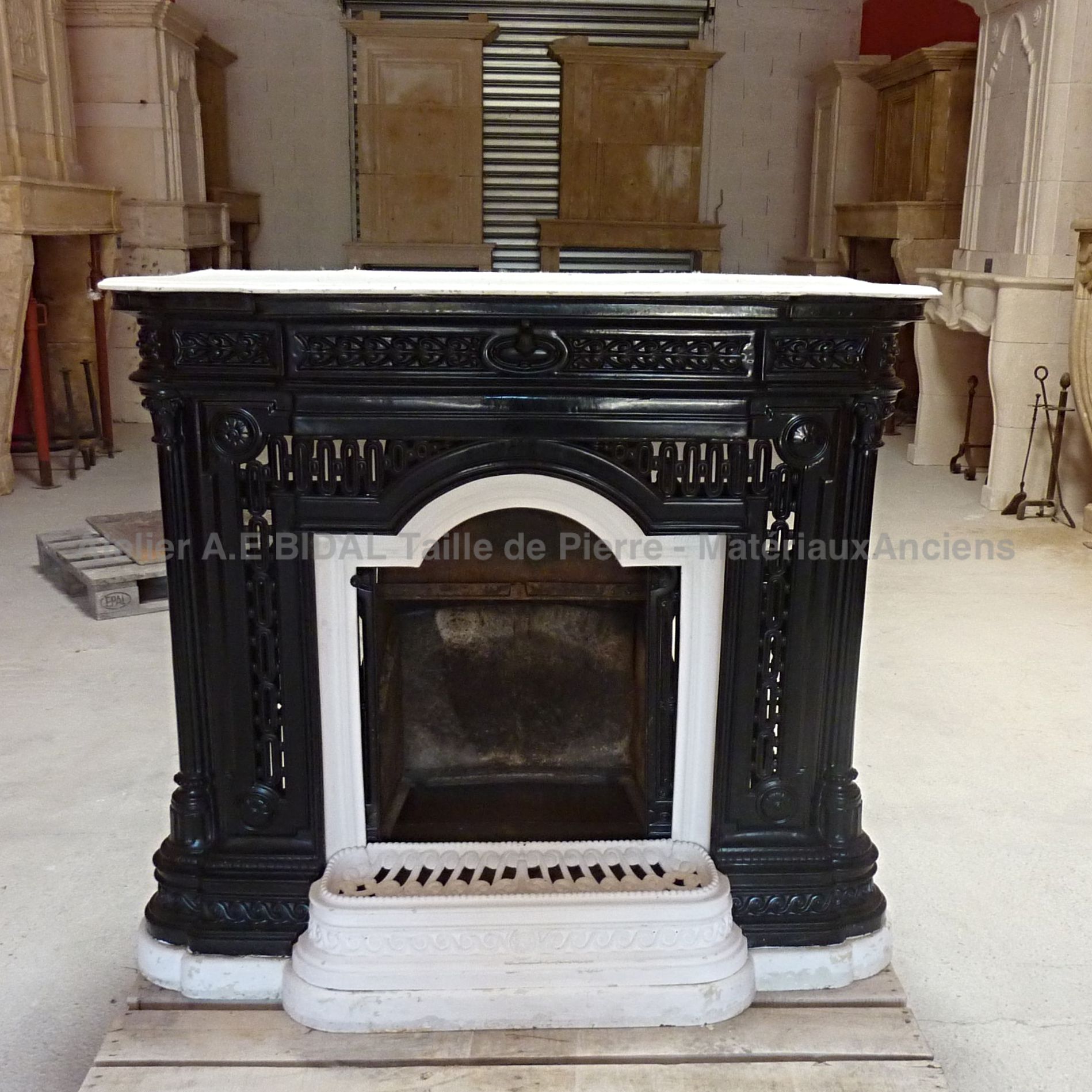 Beautiful old fireplace - a 19th century fireplace.