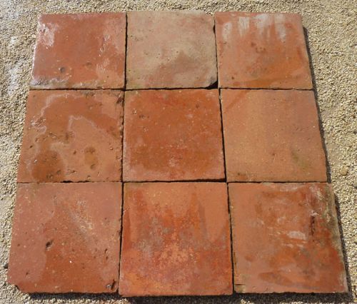 Terracotta floor tiles