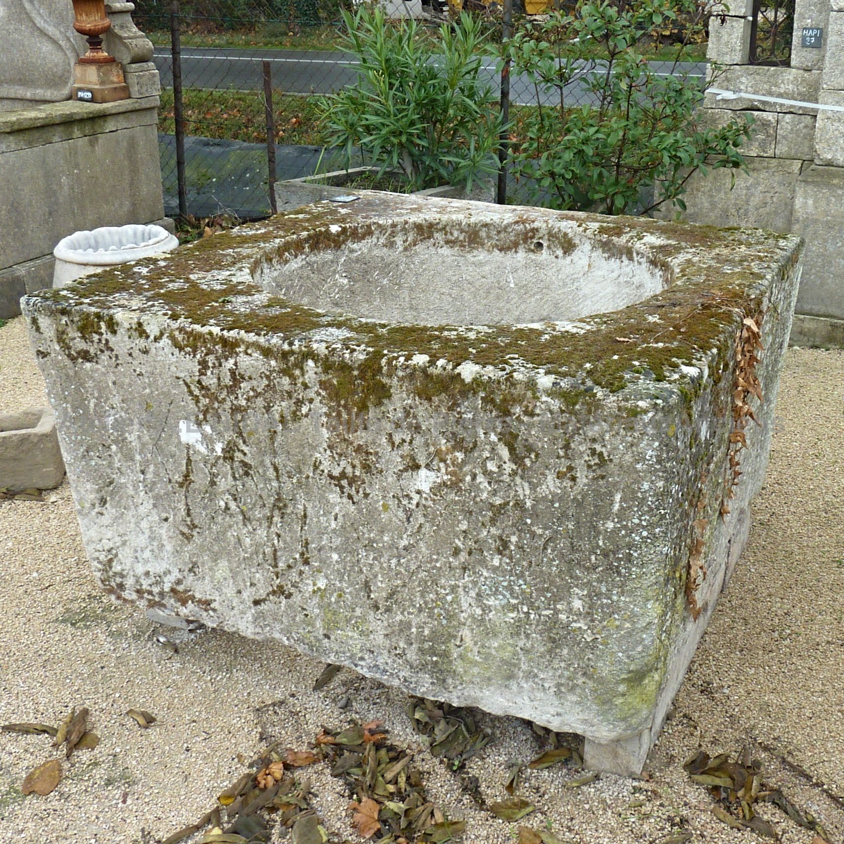 Large antique monolithic stone well with a beautiful patina ** SOLD