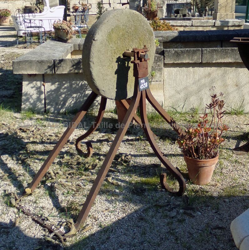 Reclaimed whetstone for sale in Provence at Les Matériaux Anciens by Alain BIDAL