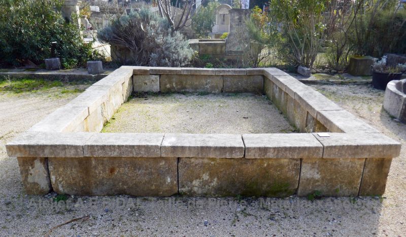 Ancient stone basin - large ancient basin of rectangular shape.