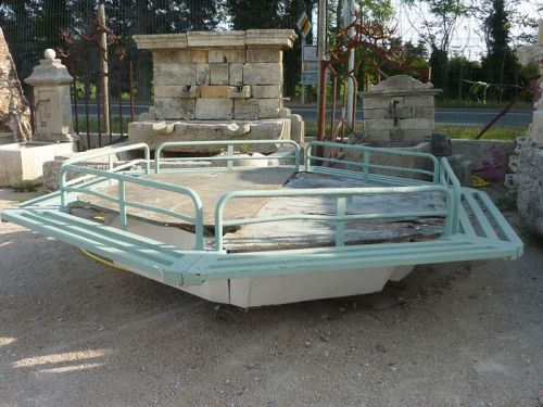Old decoration for the outside made of old materials - turnstile.