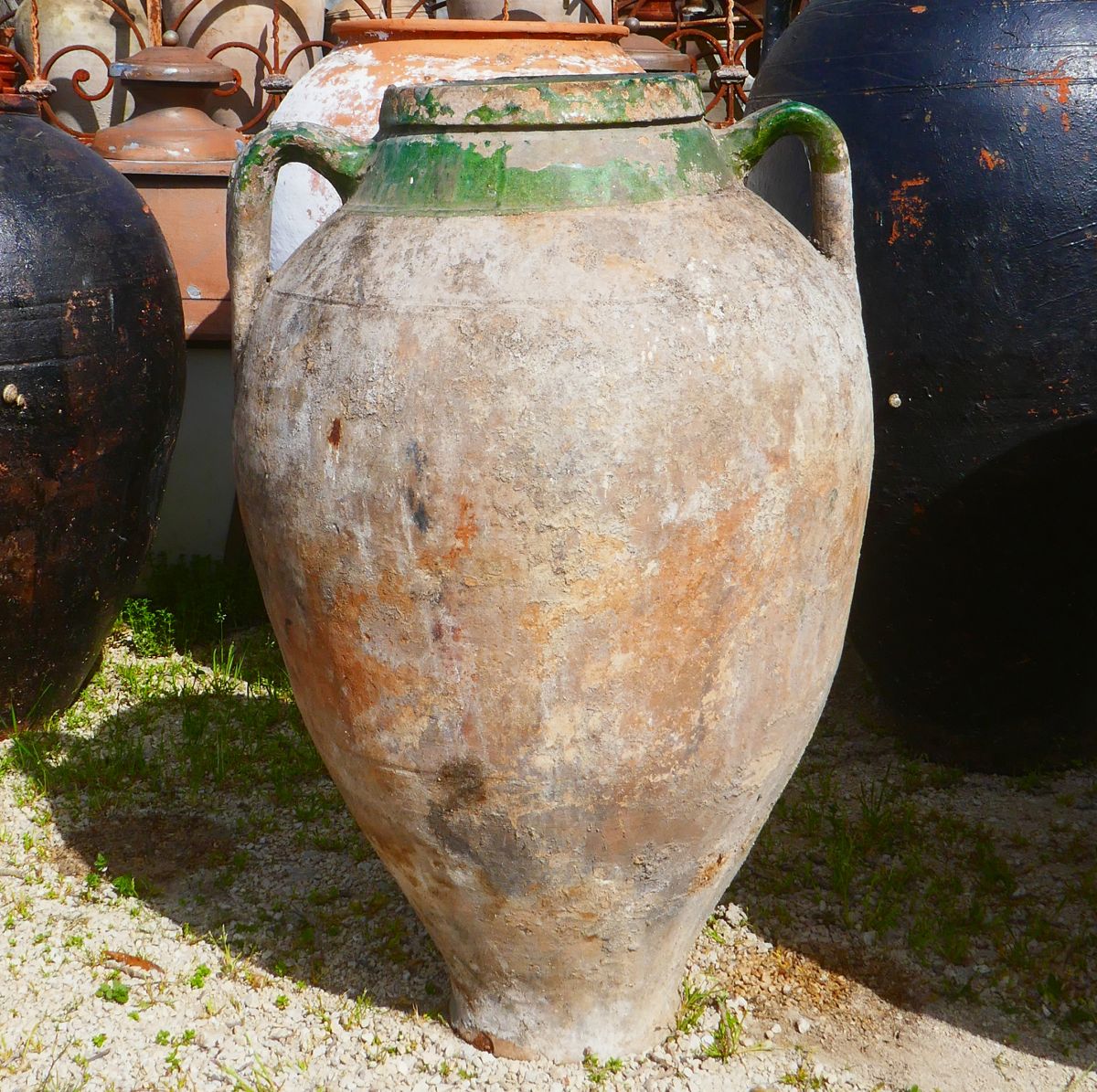 Amphore ancienne avec anses en terre cuite L27xPR27xH60 cm | Leroy Merlin