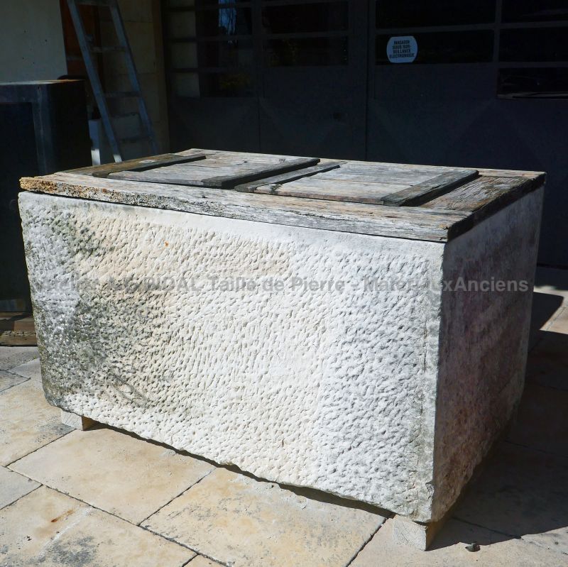 Antique massive stone trough for sale at Alain Bidal Antique Materials Provence