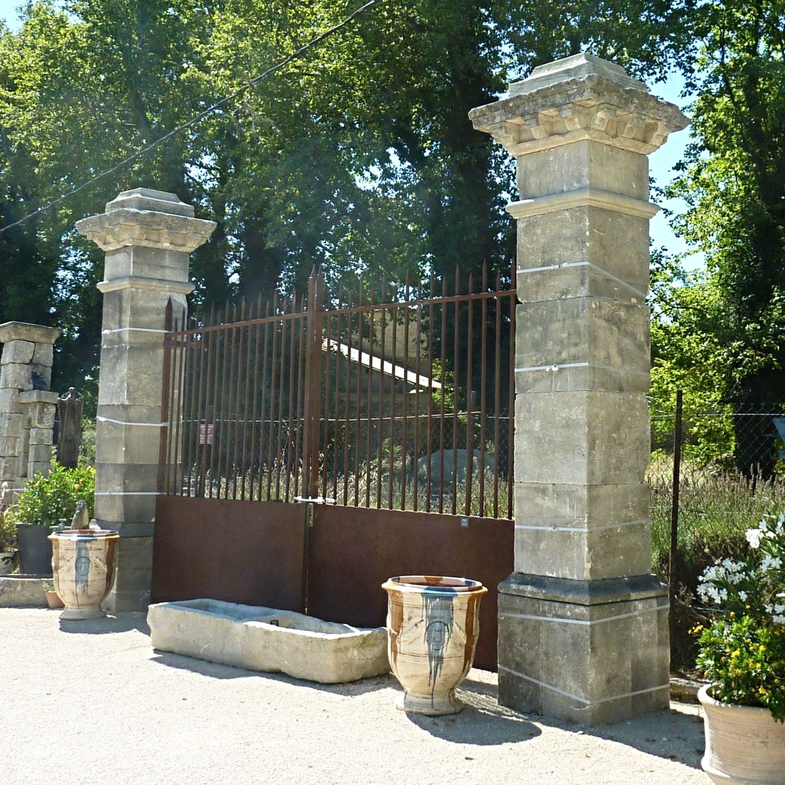 Antique pillar of great size - old pillar for entrance to a park or property.