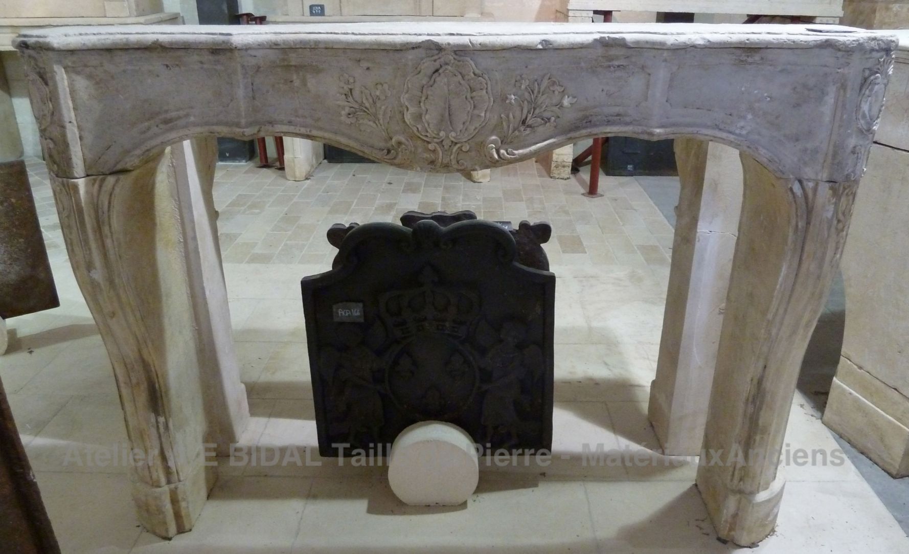 Beautiful old stone fireplace part of a Cultural French Asset passport