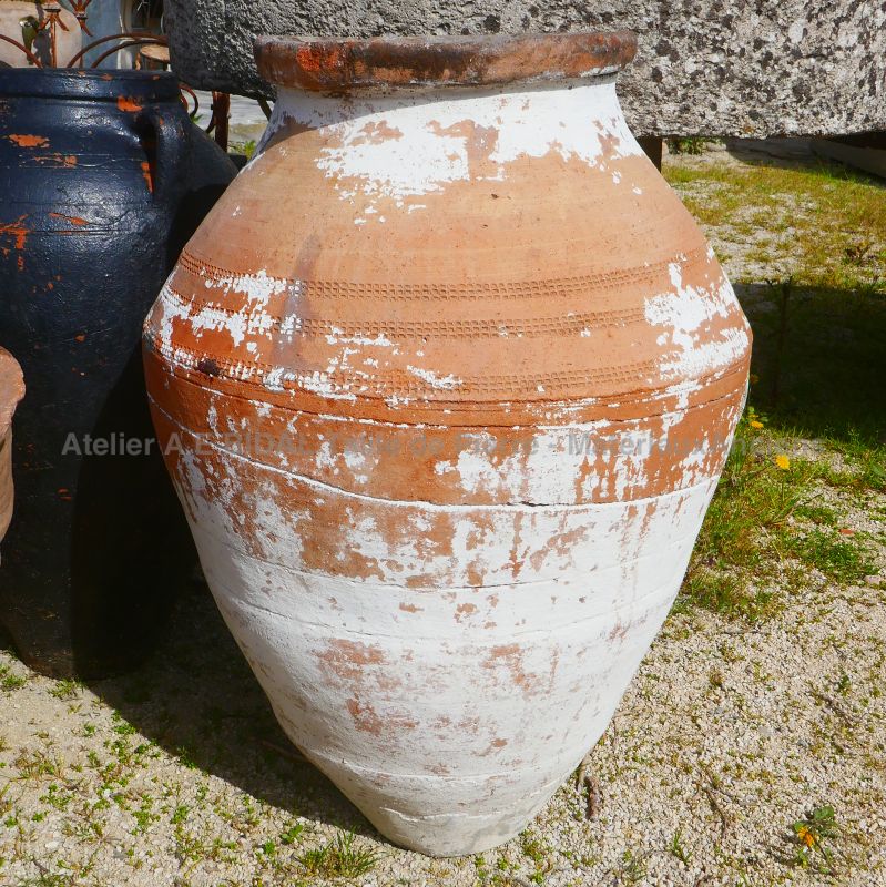 Jarre ancienne en terre cuite de Turquie - jarre de taille moyenne par Atelier Alain BIDAL (Provence)