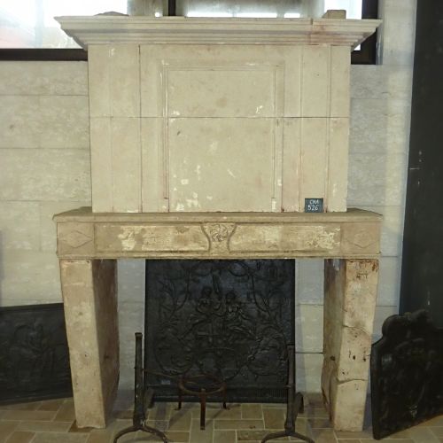 Fireplace with overmantle: our Louis 16 fireplace with a simple and authentic style.