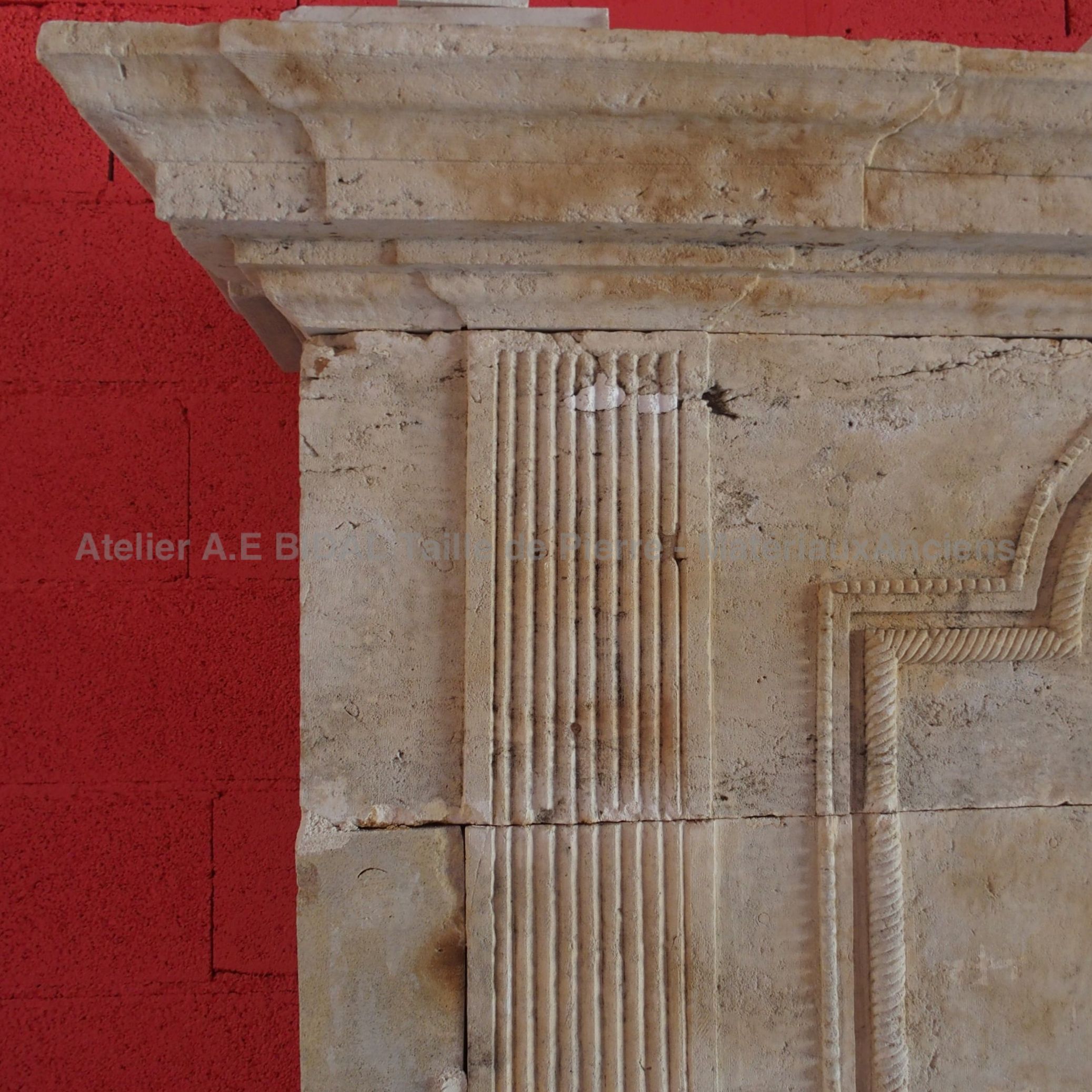 Details of our old stone fireplace.
