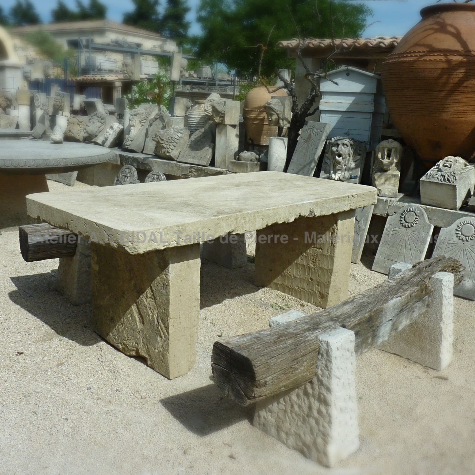 Stone garden table online and chairs