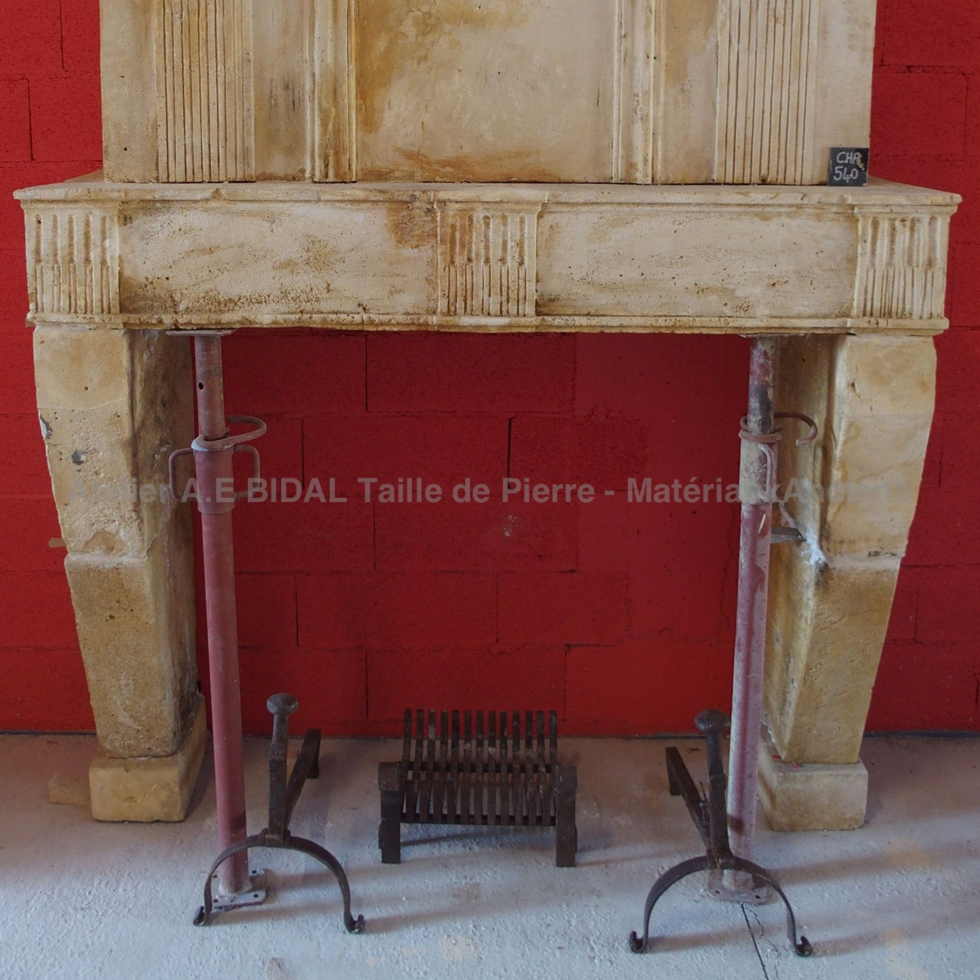 Beautiful old stone fireplace designed by an outstanding craftsman.