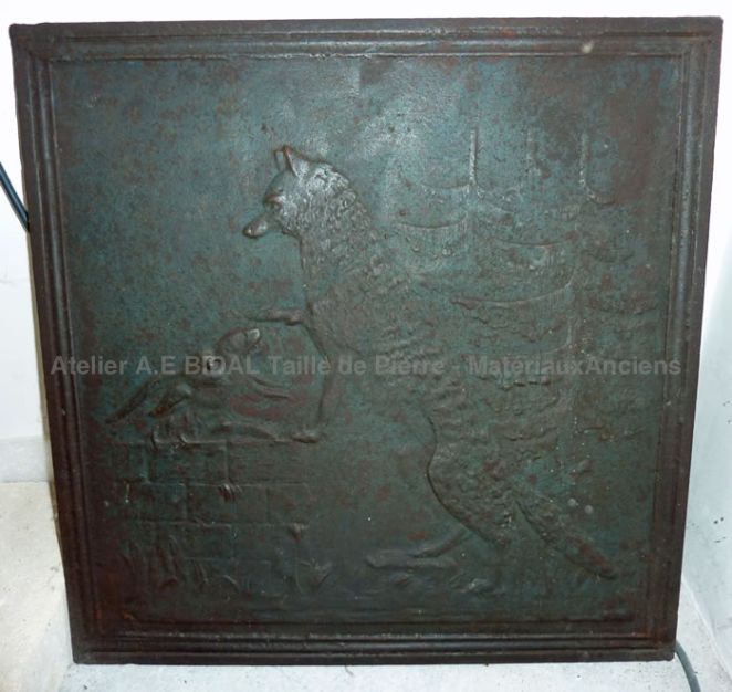 Plaque décorative cheminée au motif scène de chasse - accessoires cheminée.