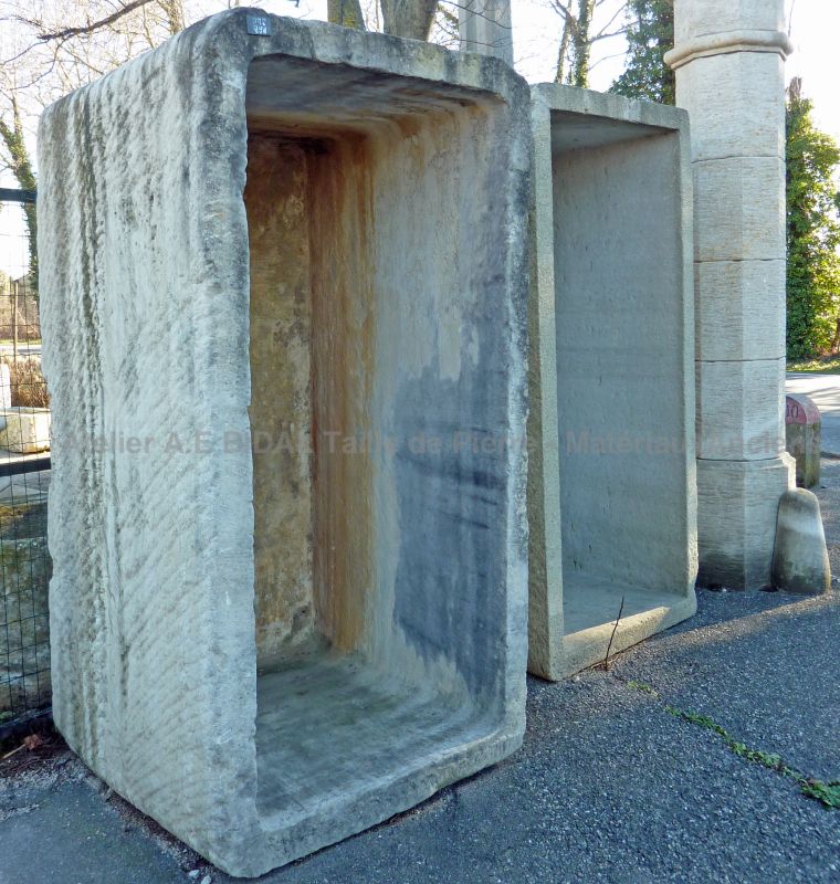 Large and wide stone trough ideal for garden decoration.