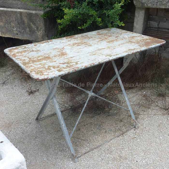 Table de bistrot ancienne rectangulaire en fer ** VENDUE
