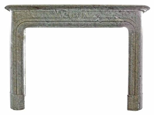 Cheminée marbre brèche - cheminée marbre gris veiné d'un joli camaïeu de couleurs.
