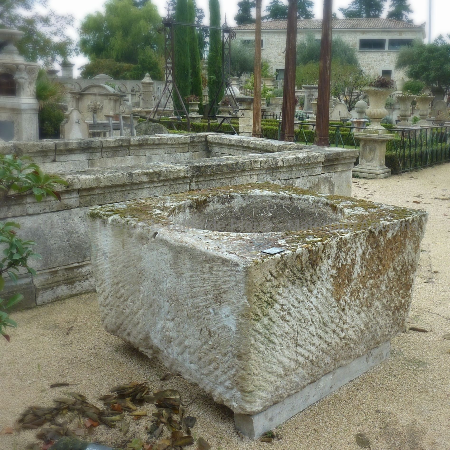 Large antique monolithic stone well with a beautiful patina ** SOLD