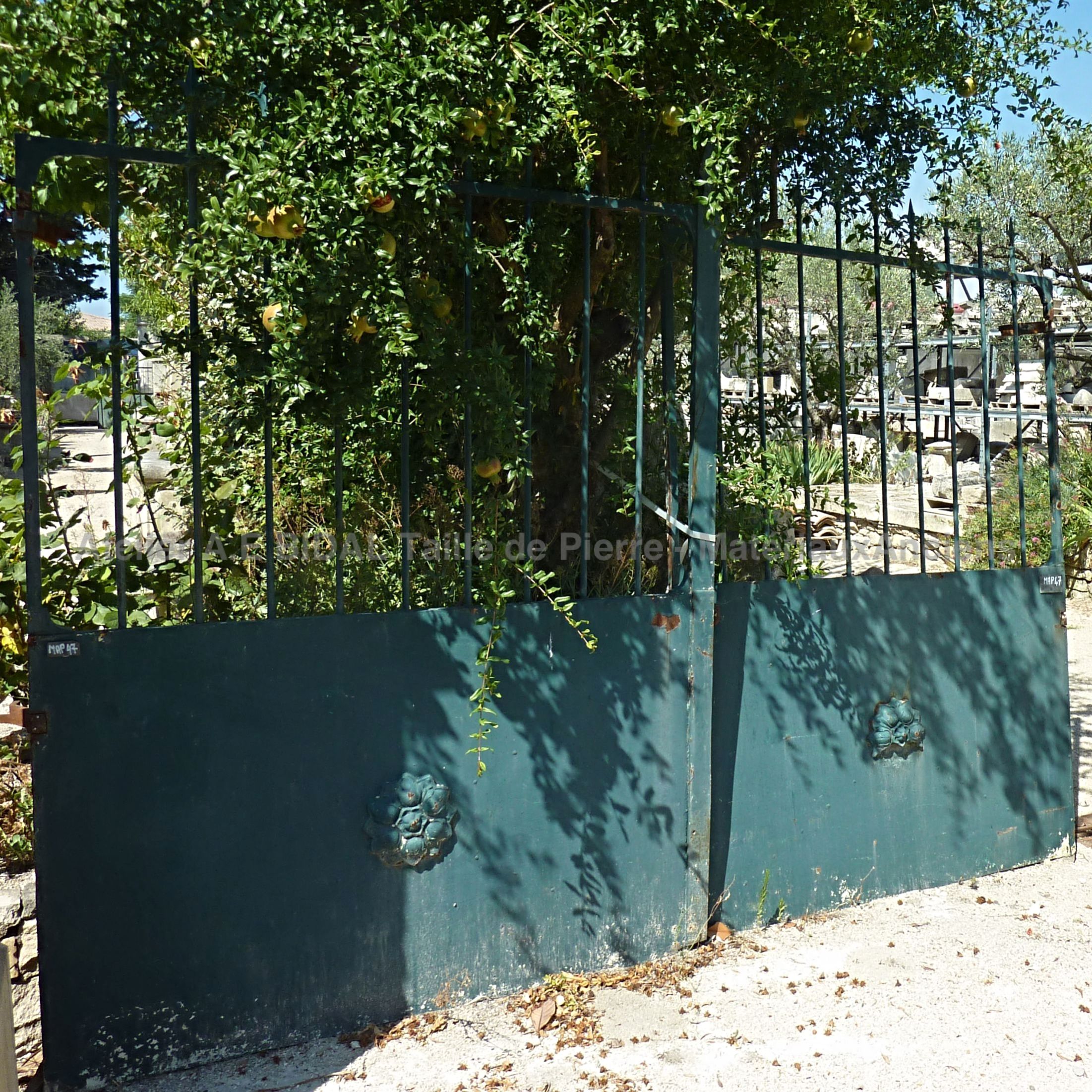 Large old wrought iron gate - an old gate with simple and traditional look.